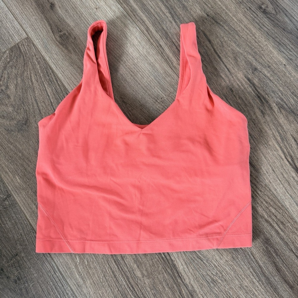 Lululemon Women's Align Tank Top Coral Yoga Fitness Run Gym Sz 8 LW1DUDS